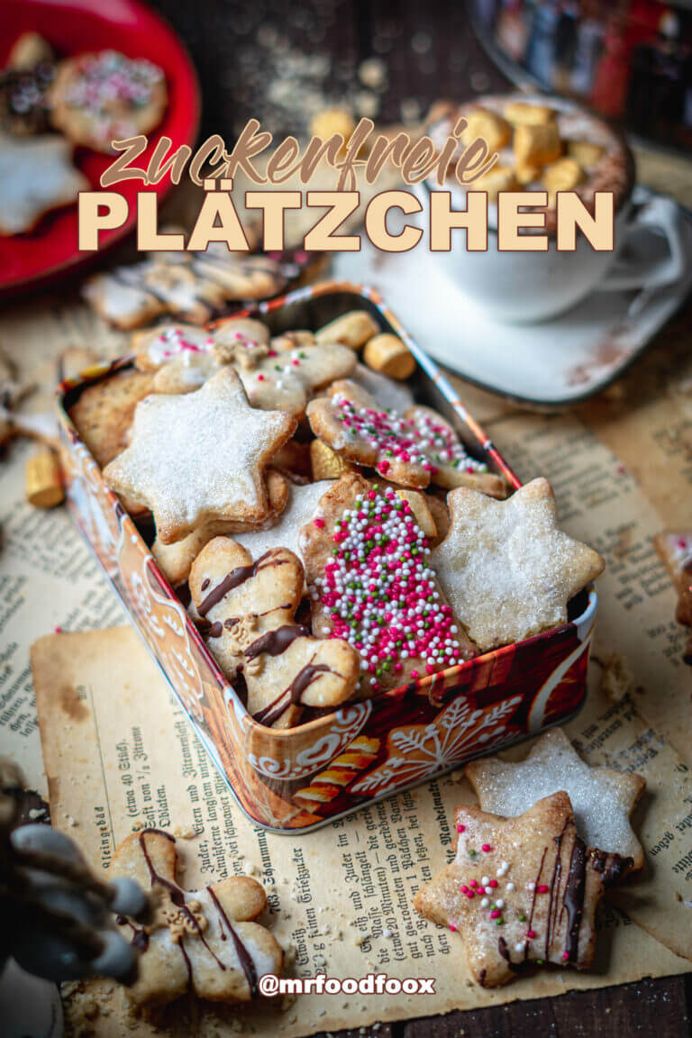 zuckerfreien Plätzchen in Keksdose