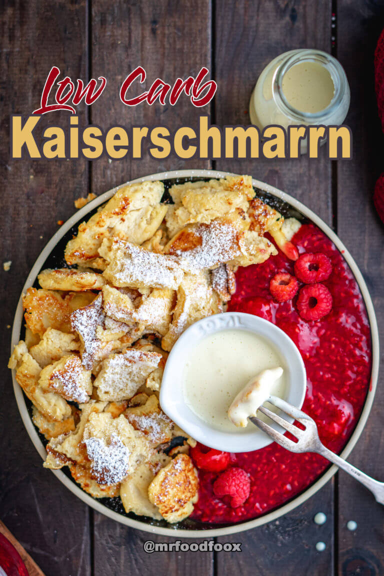Collage für das Rezept "Low Carb Kaiserschmarrn" zum Teilen auf Pinterest