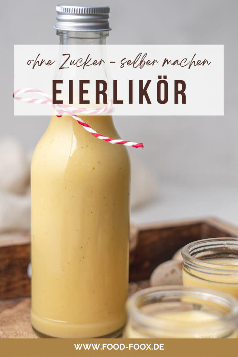 Collage für das Rezept „kalorienarmer Eierlikör ohne Zucker“ zum Teilen auf Pinterest