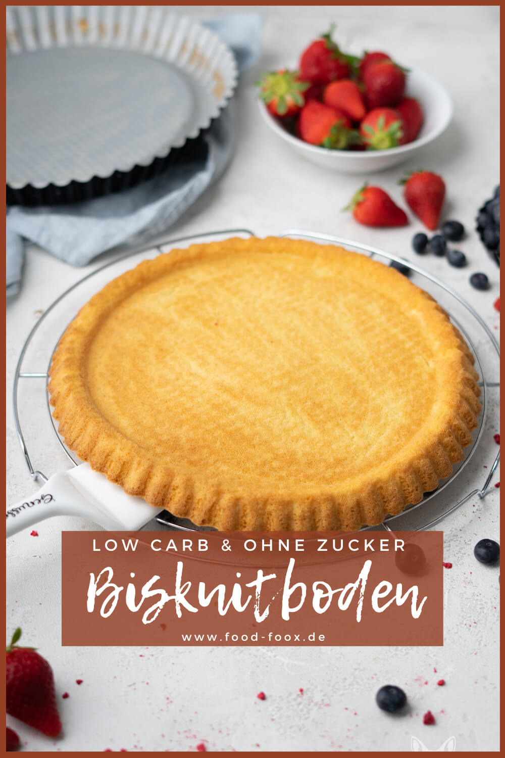 Rezept für einen fluffigen Biskuitboden - low carb &amp; ohne Zucker!