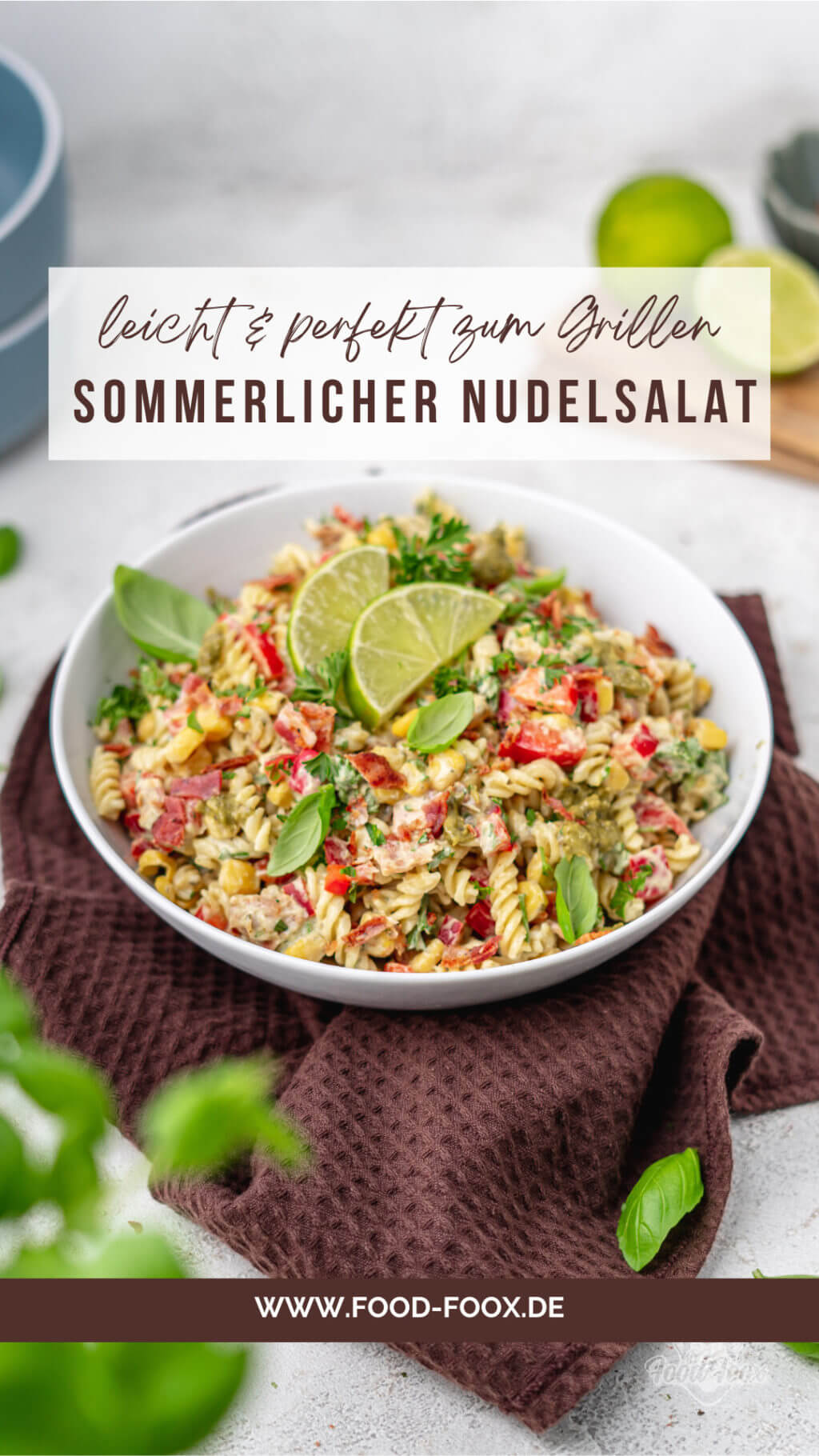 Sommerlicher Nudelsalat mit Joghurt - Food Foox