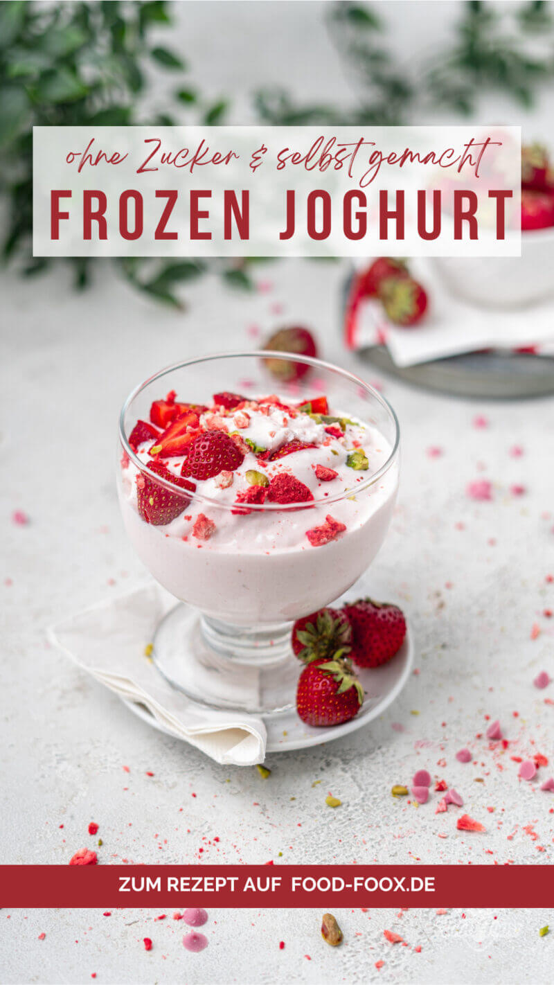 Erdbeereis ohne Eismaschine einfach selber machen (Joghurt-Eis)