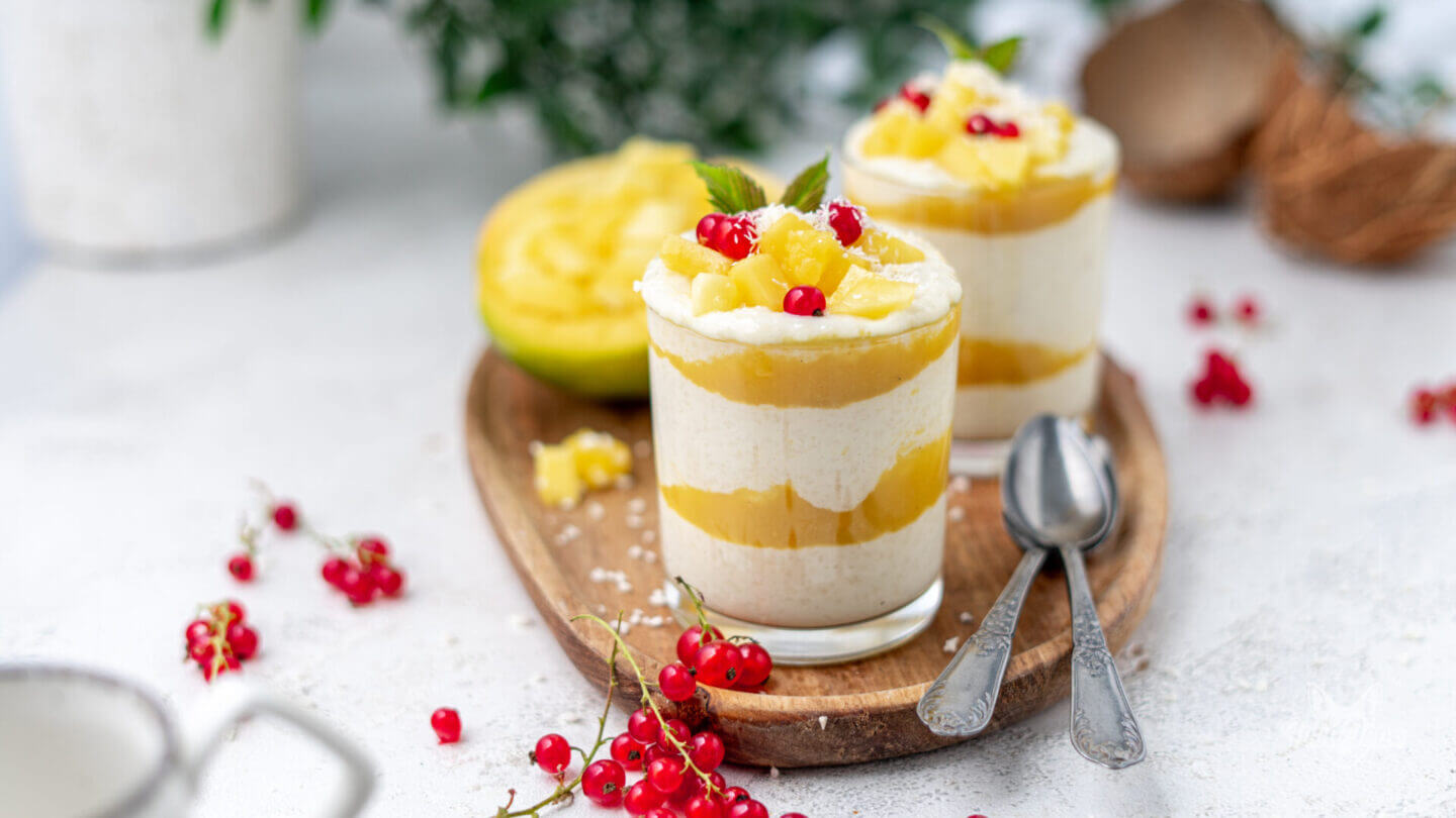Low Carb Käsekuchen mit Mandarinen - kalorienarm &amp; ohne Boden