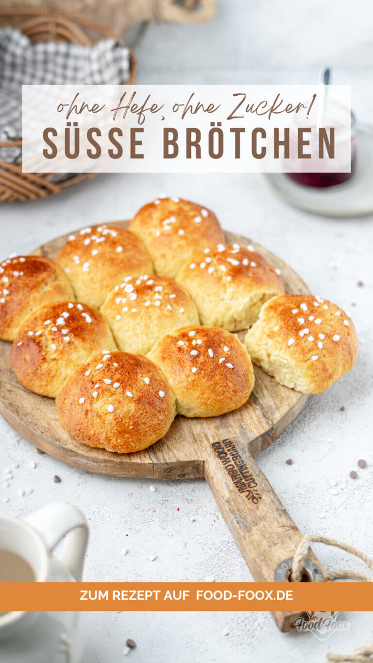 Collage für das Rezept "Süße Brötchen (Milchbrötchen)" zum Teilen auf Pinterest