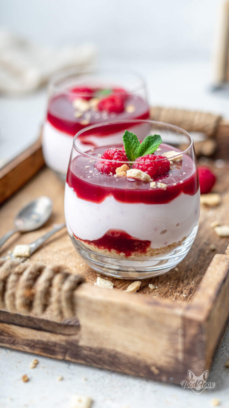 Käsekuchen im Glas - ein leckeres Schichtdessert ohne backen