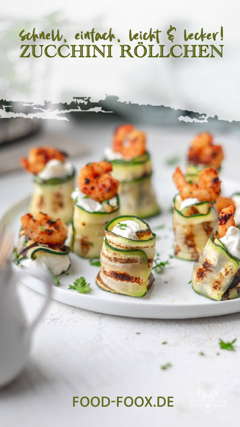 Collage für das Rezept "Zucchini-Frischköse-Röllchen" zum Teilen auf Pinterest