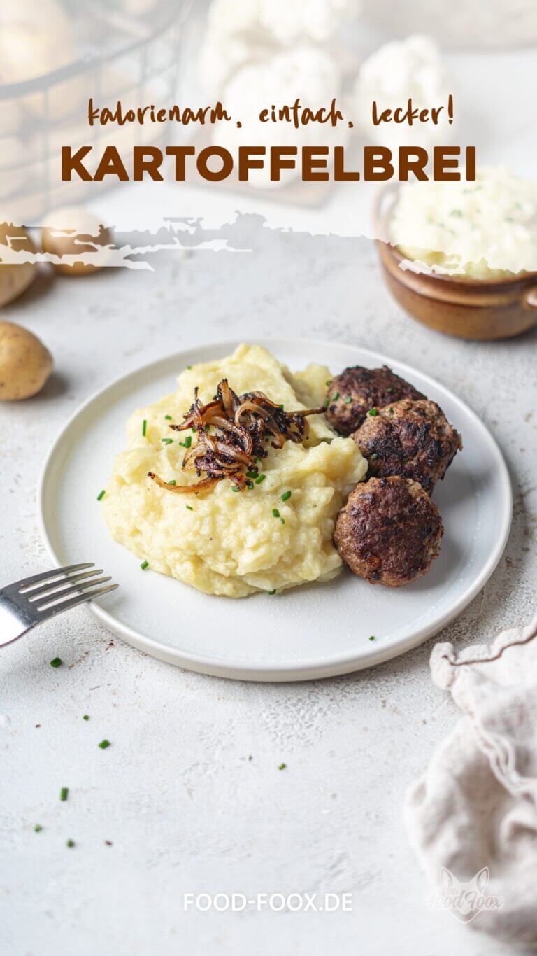 Collage für das Rezept "Kalorienarmes Kartoffelpüree mit Blumenkohl" zum Teilen auf Pinterest