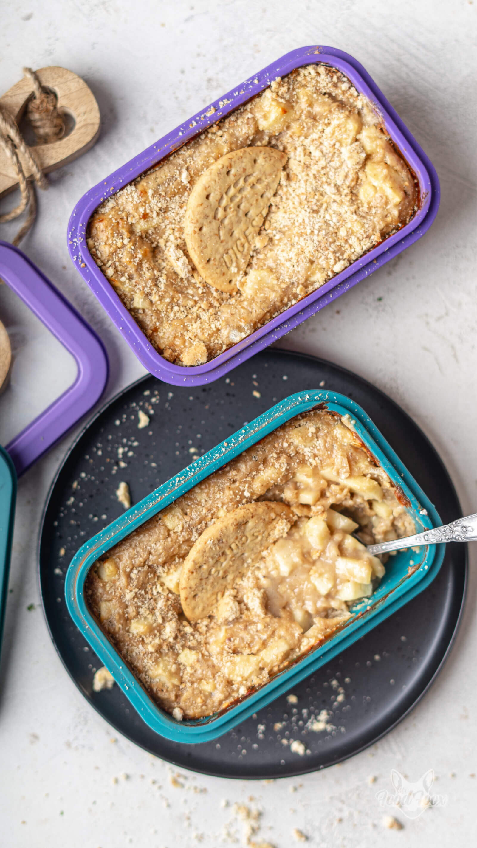 Knusprige Baked Oats aus der Mikrowelle – mit Apfel und Zimt